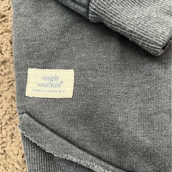 Simply Southern Charcoal Crewneck with Pink Coffee Graphic - Picture 4 of 4